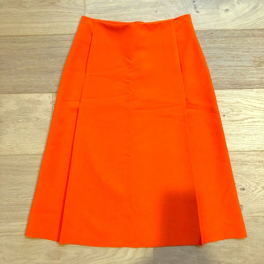 COS Orange A line Skirt